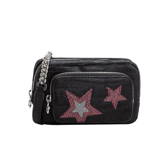 ‼️WOW‼️🤩🤩Pinko Mini Corelli Black Leather & Suede Pouch-NWT🤩SPECIAL EDISION‼️ - Picture 2 of 16